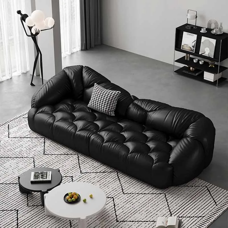 

Reclining Black Unique Sofas Lazy Luxury Style Modern Living Room Sofa Floor Italiano Designer Divani Da Soggiorno Furniture