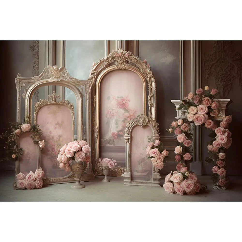 Boho Floral Indoor Birthday Party Backdrop Window Pampas Grass Arch Door Wedding Maternity Party Portrait Photography Background