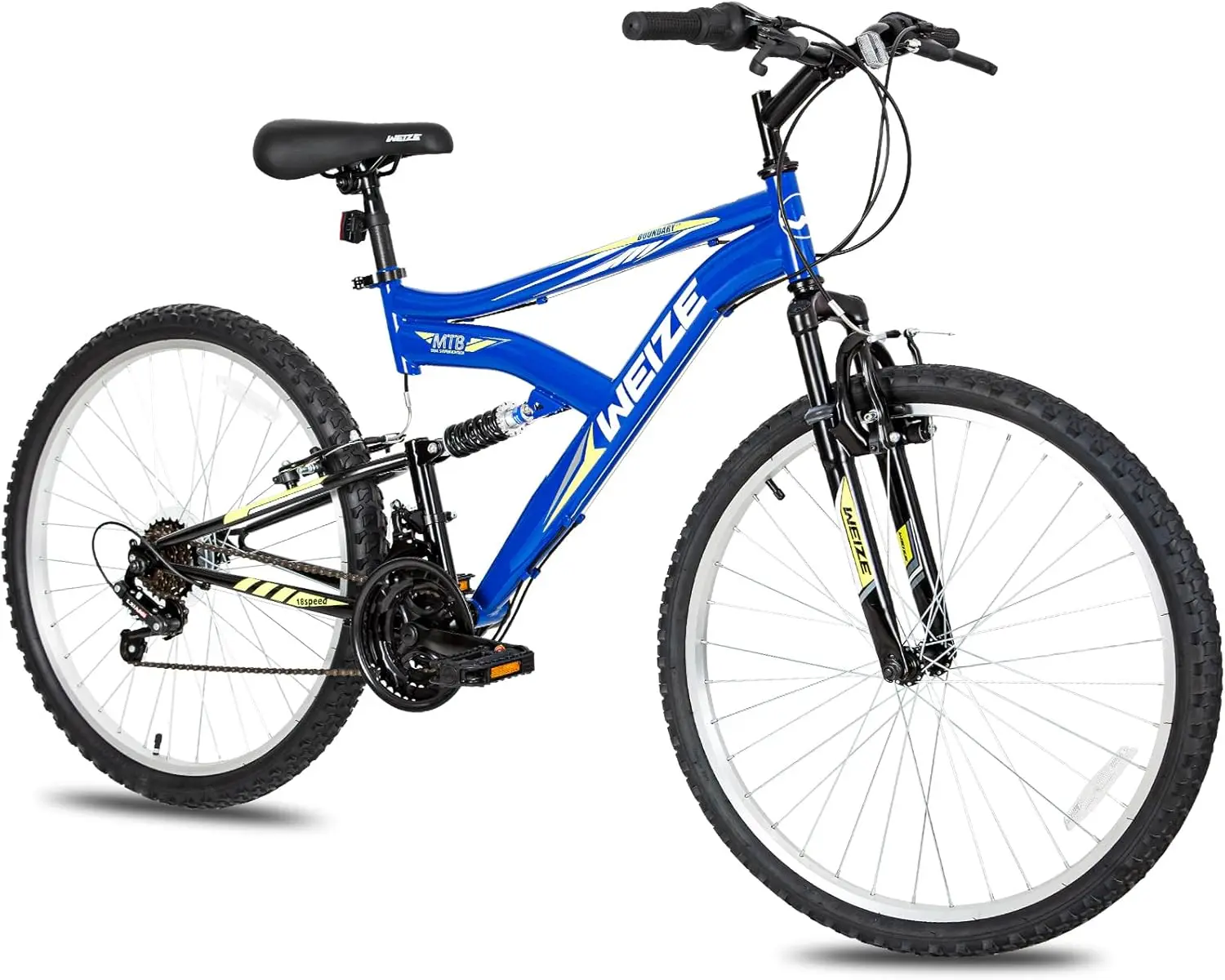 Mountain Bike, 24/26/27.5 inch Outdoor Cycling Bike,18-Speed/High-Carbon Steel/Dual Full Suspension, Adjustable Ergonomic