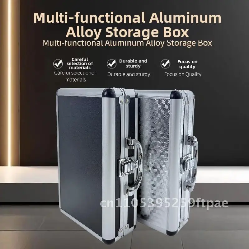 Aluminum Alloy Toolbox, Hand-Held Password Box, Aluminum Aluminum Box, Metal Ear Microphone, Carrying Case ProtectivStorage Box