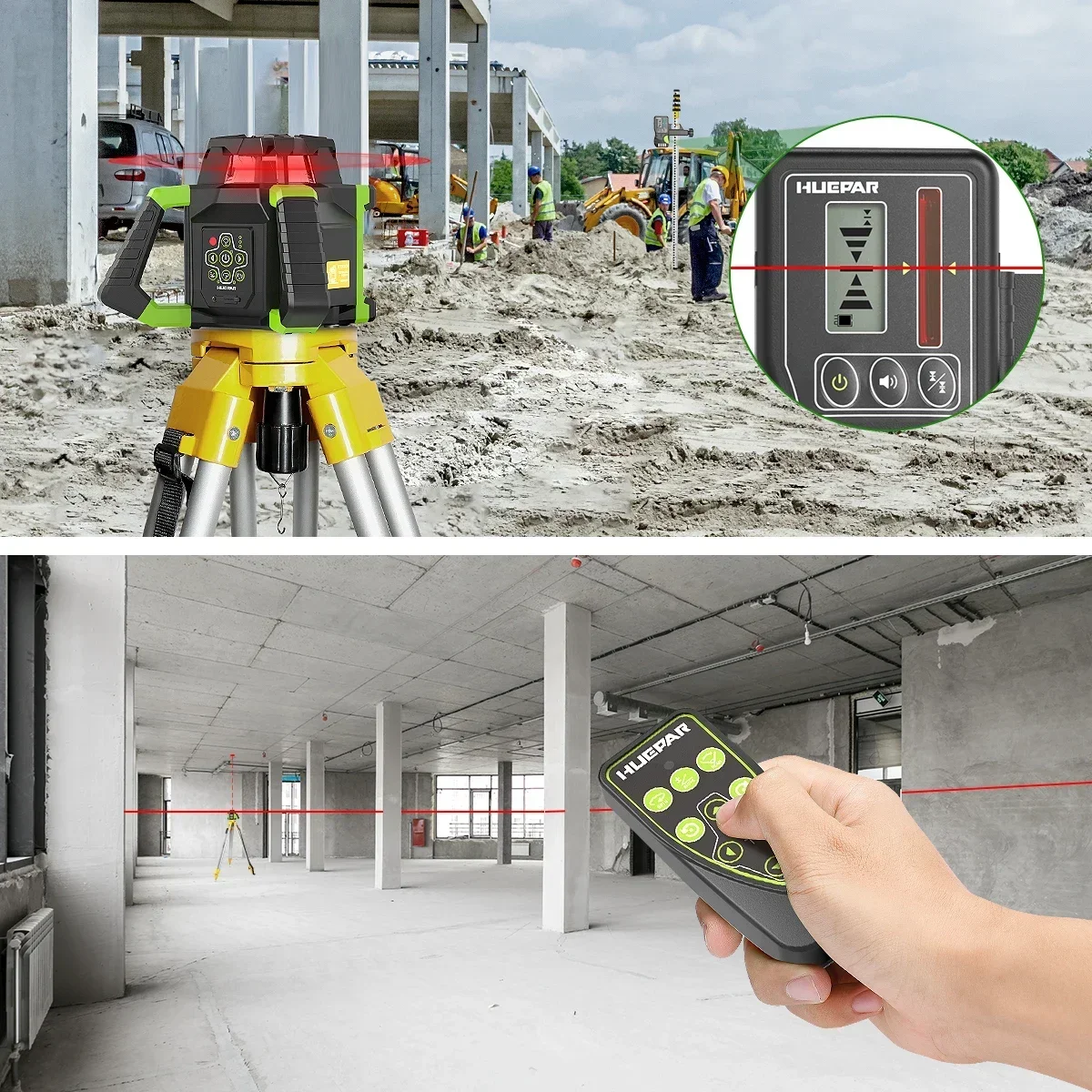 Hot-selling/Huepar RL300HR Automatic Leveling Cross Line  Level Red Light Beam Kit