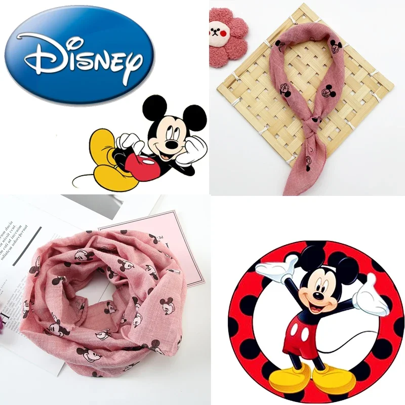 

Шарф из хлопка с изображением Микки Мауса, для детей и родителей