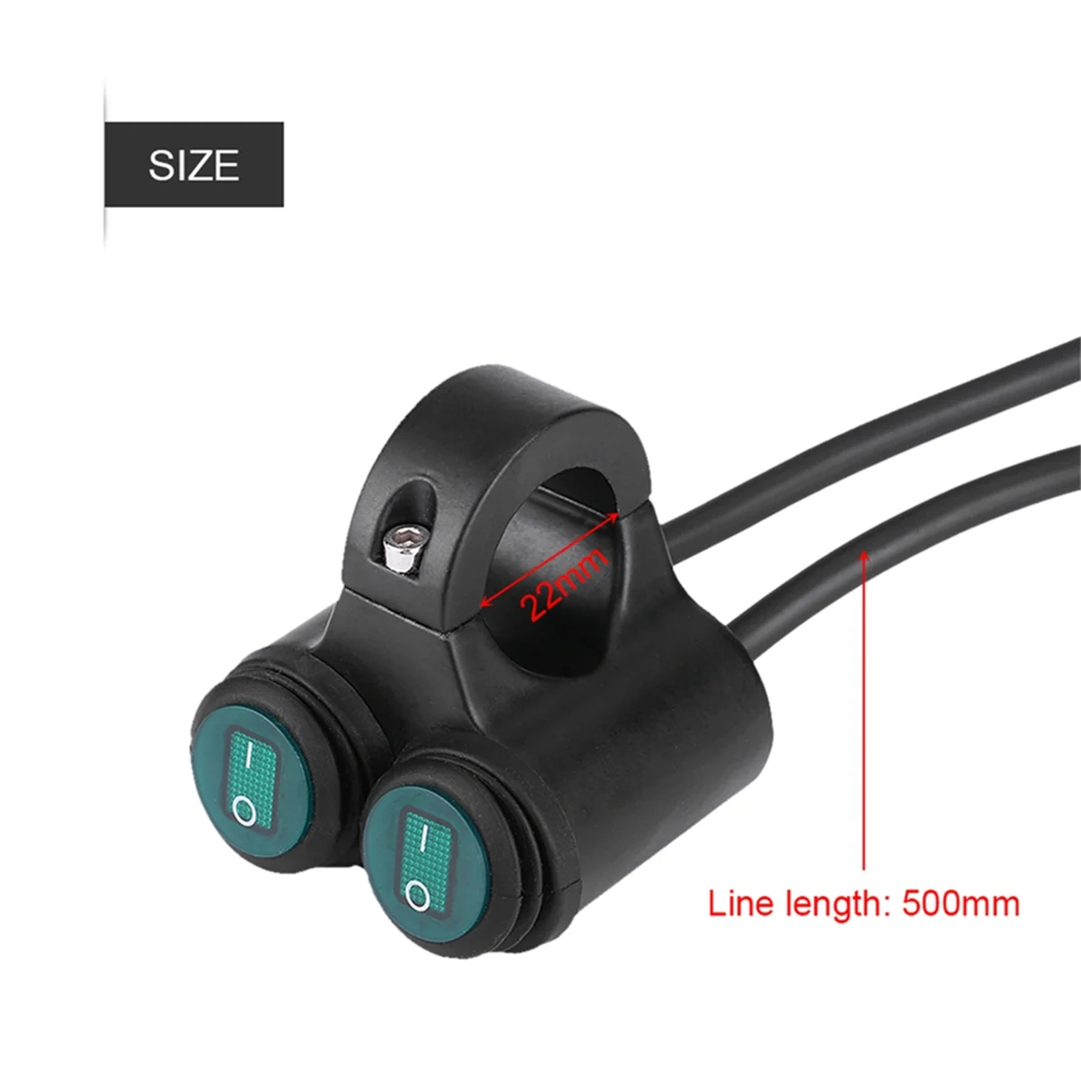 A002 22mm Universal Motorcycle Handlebar Headlight Brake Fog Lights Horn Dual Control Button Switch D
