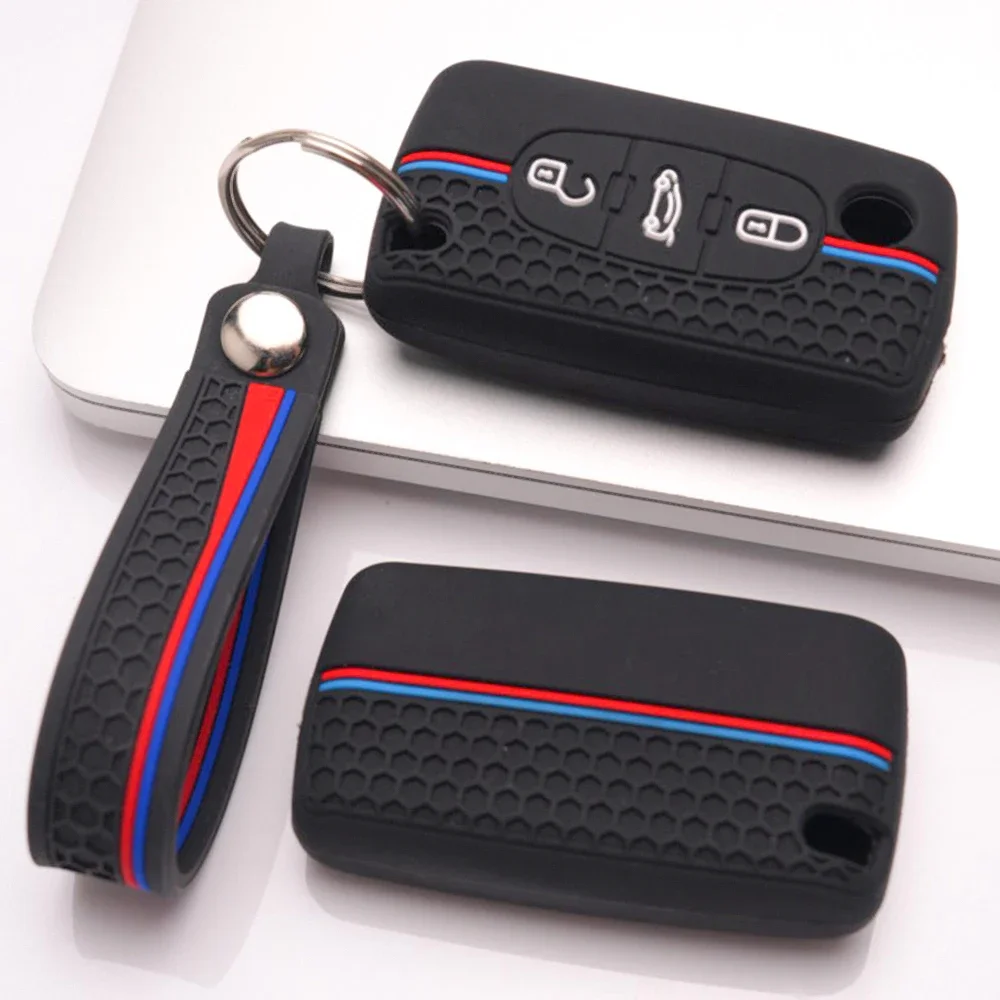 Key Fob Case Keychain For Peugeot 107 206 207 307 308 407 607 807 3008 5008 Partner Expert For Citroen C2 C3 C4 C5 C6 C8 Premium