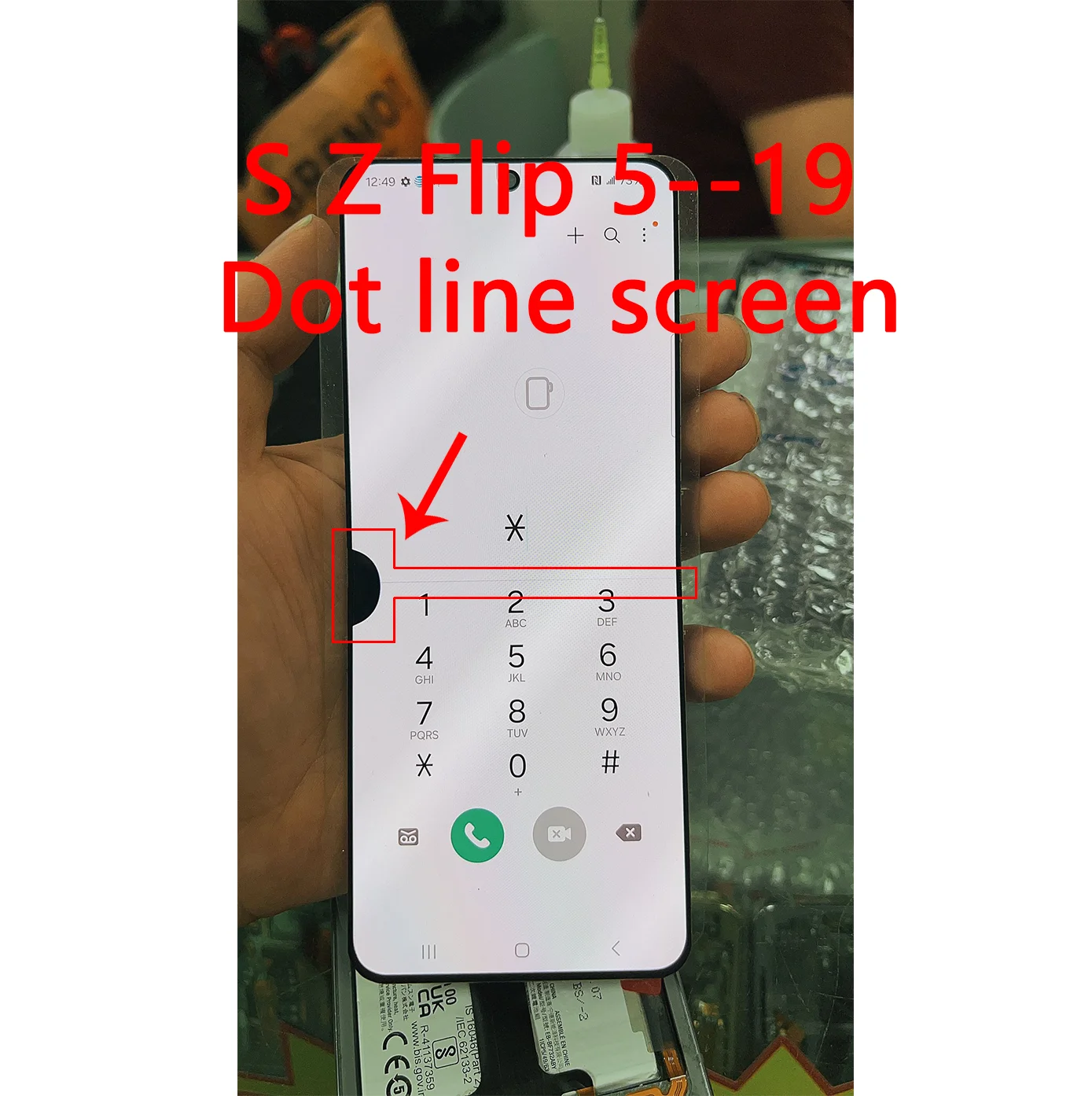 Only LCD AMOLED Defect For Samsung Z Flip 5 LCD Display Touch Screen Assembly For SM-F731B F731U Display Replacment