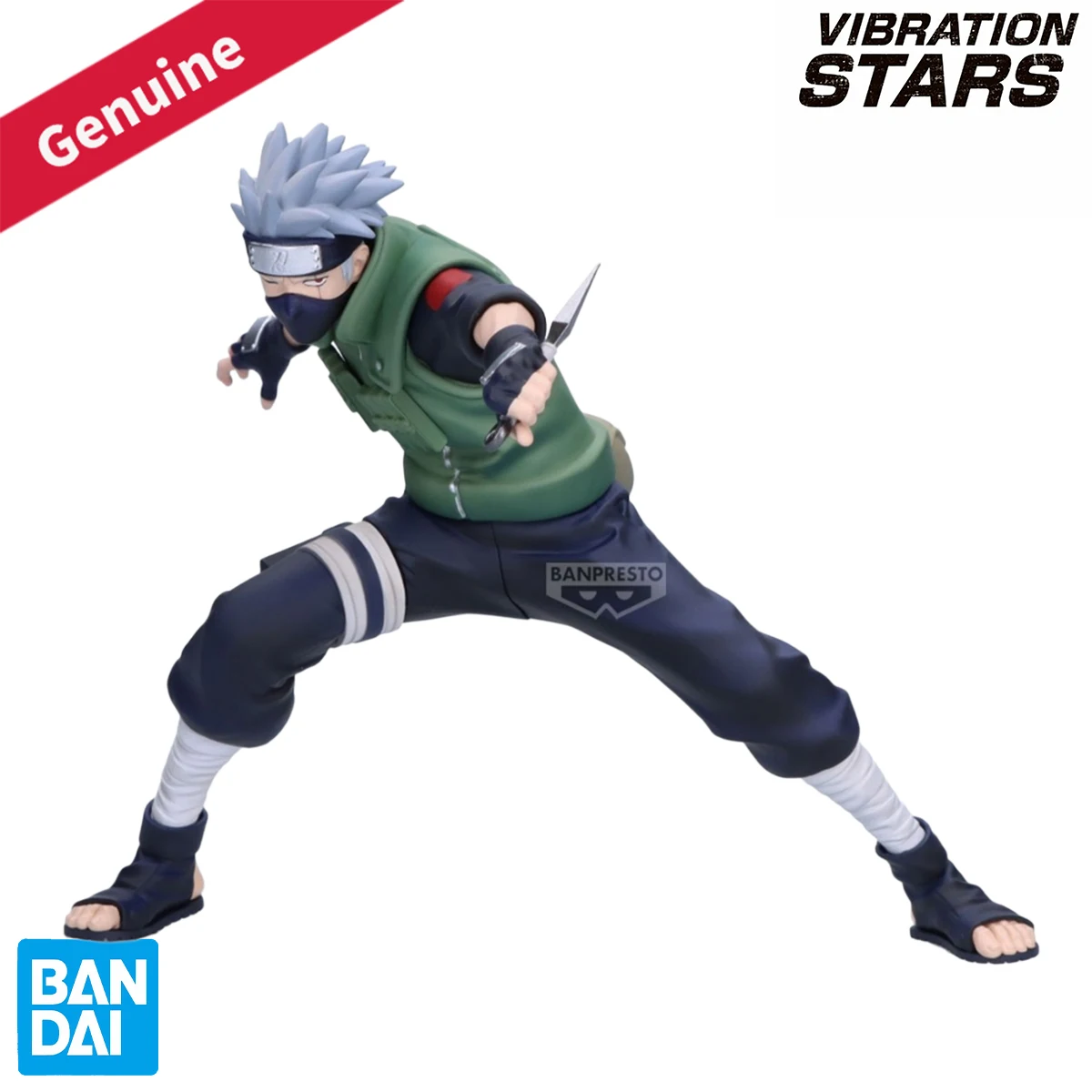

Оригинальный Bandai, предварительно окрашенный BANPRESTO, вибрационные звезды, Наруто Хатаке Какаши Наруто 72, серия 63 H = 13 см, фигурка аниме-модели