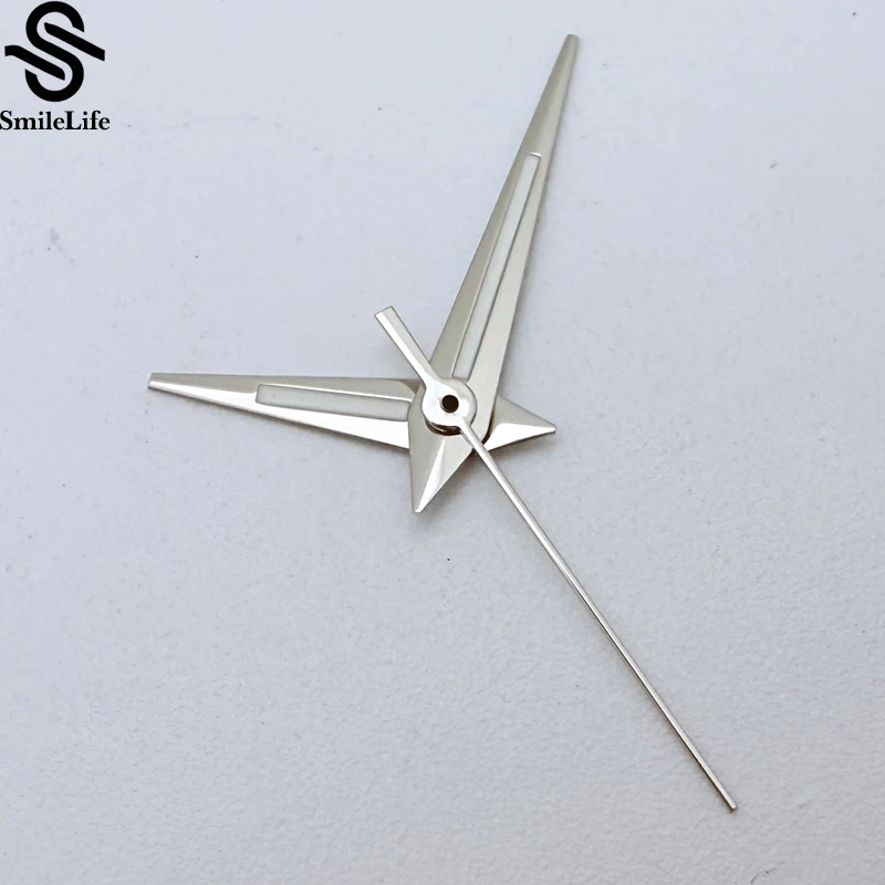 SmileLife NH35 lancette dell'orologio in argento lucido verde luminoso adatto al Giappone NH35/NH35A movimento automatico accessori per orologi meccanici