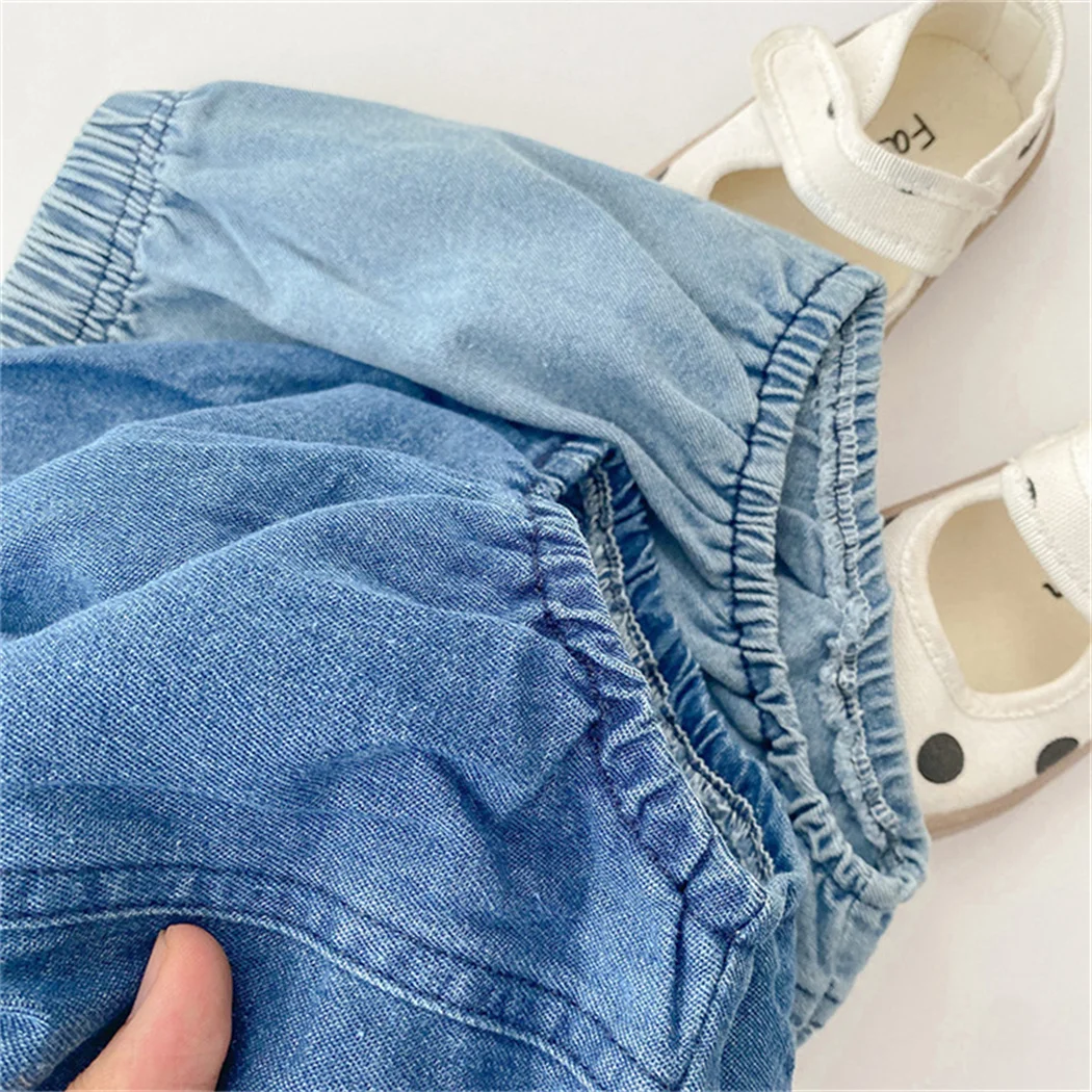 Summer Baby Girl Denim Bloomer Cute Pockets Boy Cotton Shorts Toddler Kids Soft Breathable Diaper Cover Child Short Jeans Pants