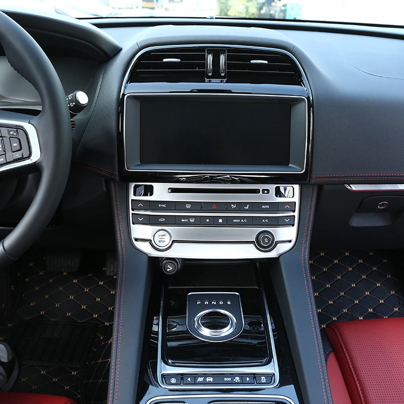 1 Pcs  For Jaguar XE XEL XF XFL F-PACE F pace 2016-2018 ABS Center Air conditioning Mode Button Frame Trim Car Accessories