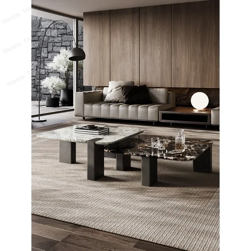 Italian minimalist marble coffee table designer new haute couture combination coffee table home living room coffee table