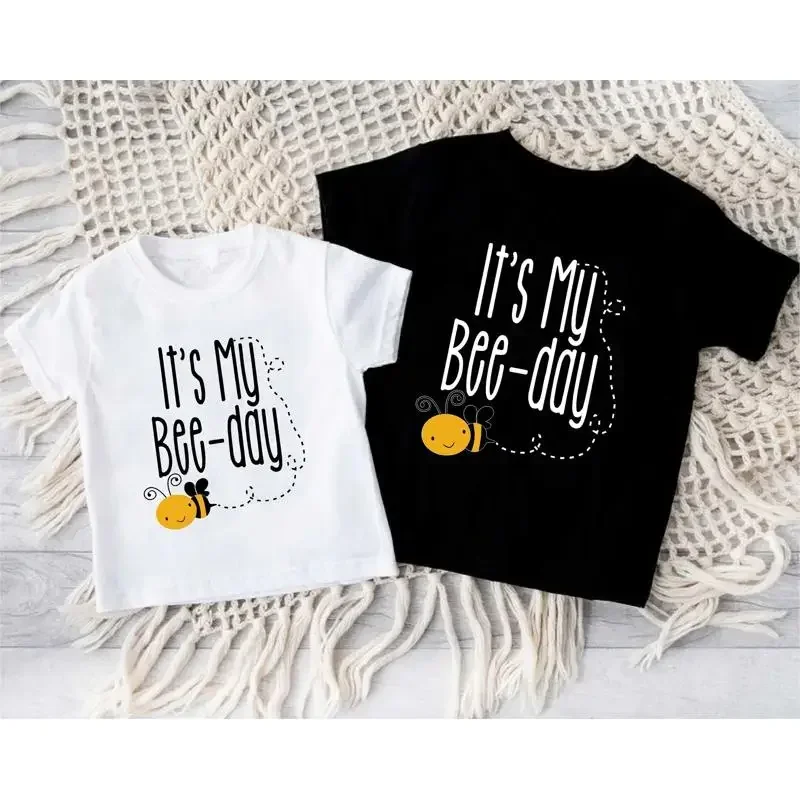 It's My Bee Day T Shirt For Kids Birthday Toddler Cute Baby Bodysuit Lover