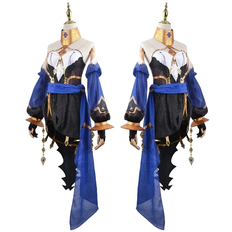 Gioco Genshin Impact Layla Sumeru Costume Cosplay Layla Set completo copricapo vestito calze parrucca Anime Cosplay