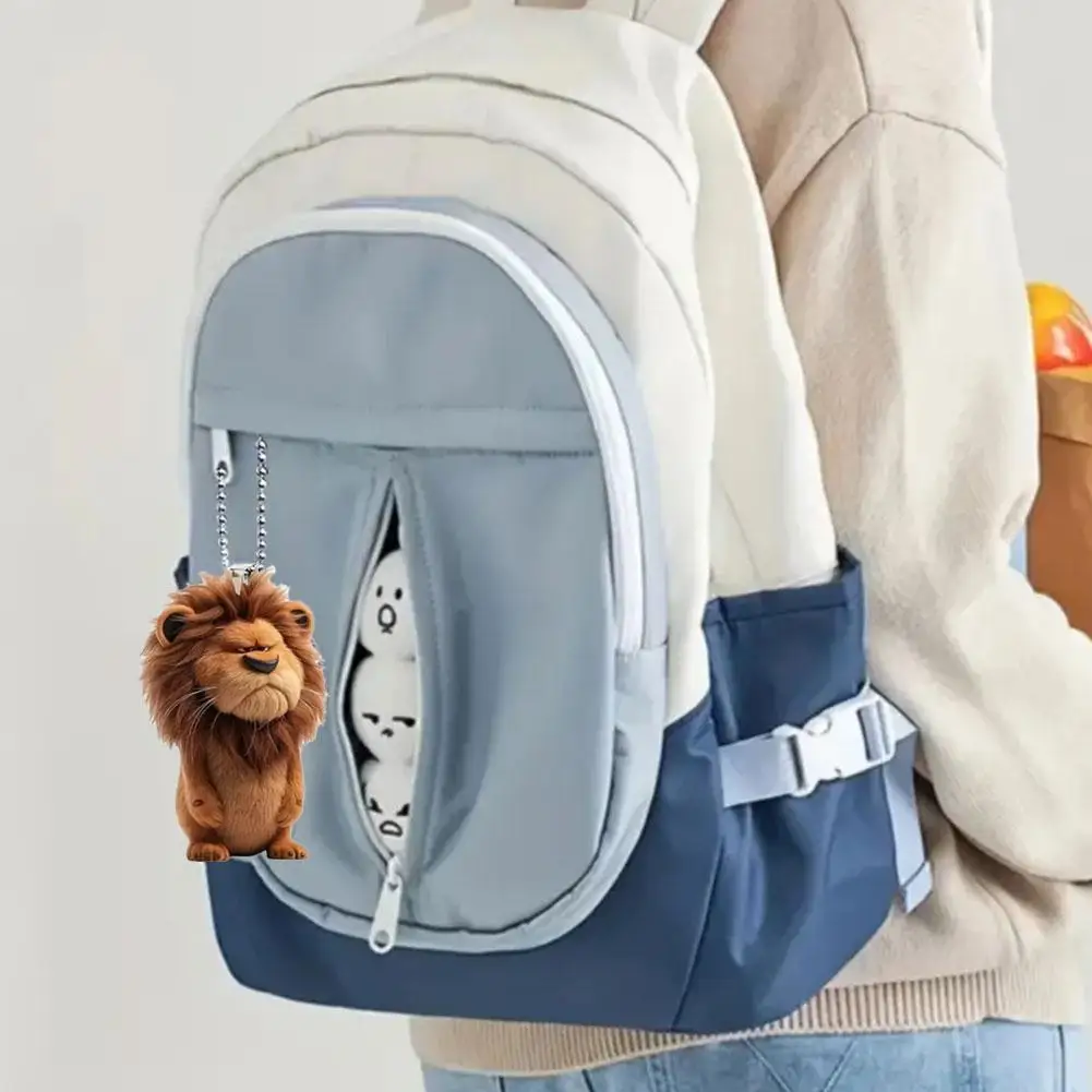 

Cute little lion 2D Acrylic pendant Car Decor Mirror Pendant Christmas lion Pendant Acrylic Ornament For Car Cartoon Xmas T X2D9