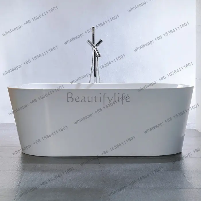 Household oval princess, freestanding bathtub, basin thin edge, acrylic 1.5 1.6 1.7 meters