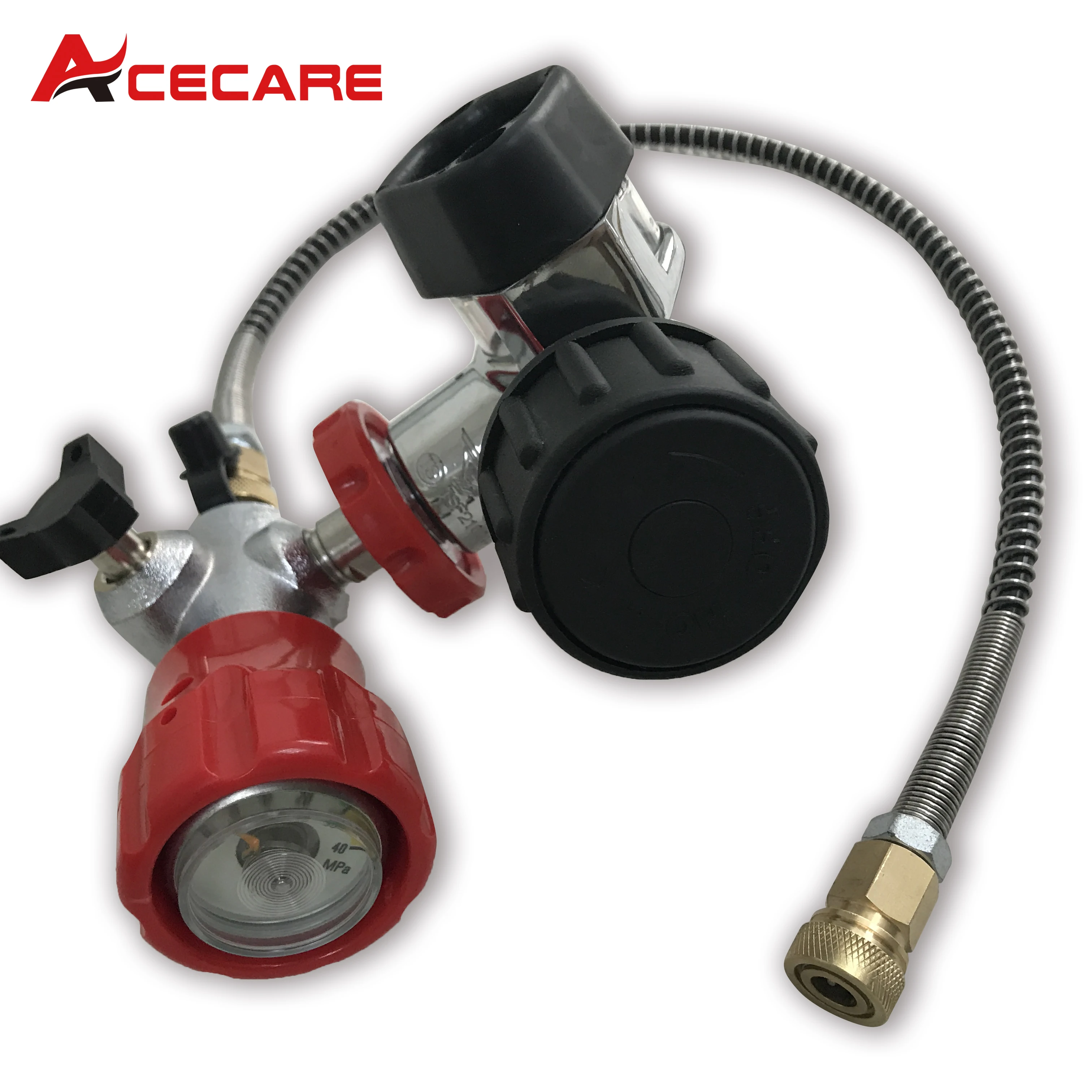 ACECARE 30Mpa High Pressure Gauge Valve Filing Station M18*1.5 Thread Scuba Diving