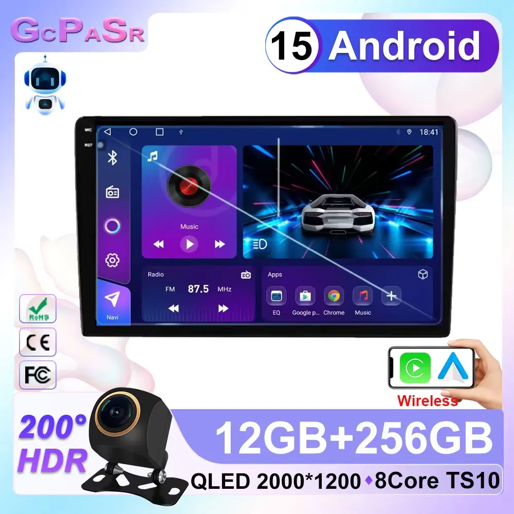 

Car radio For Volkswagen Nissan Hyundai Kia toyota 2 Din Auto Stereo Multimedia Universal Video Player GPS 5G WIFI Android 15