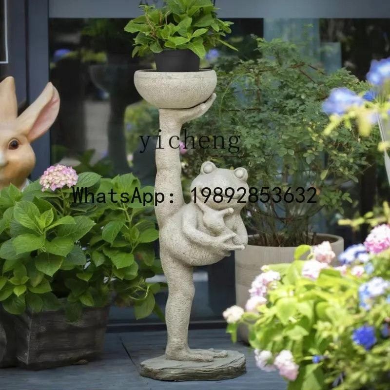 

XX simulation Kung Fu frog outdoor garden courtyard balcony decoration new Chinese landscape ornament