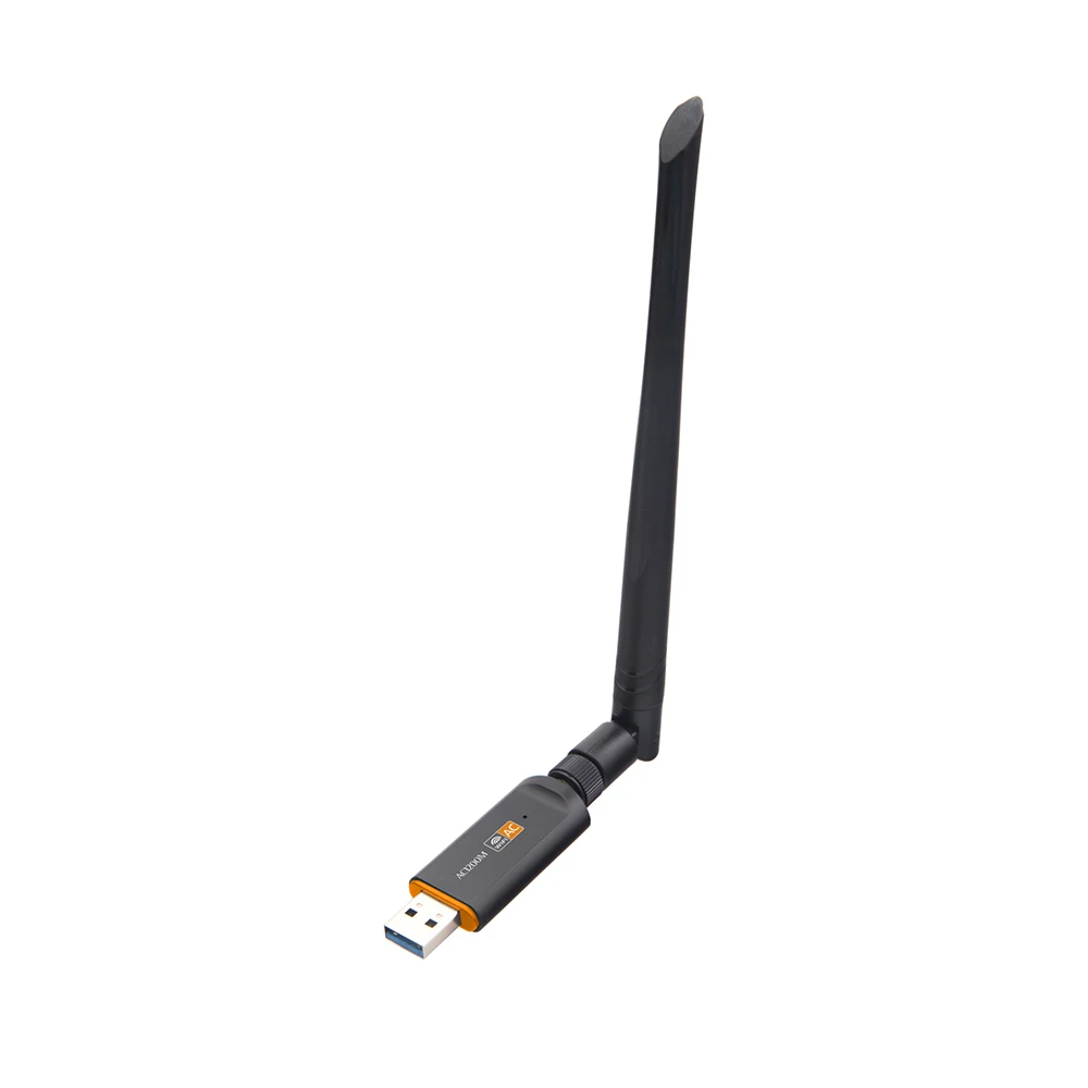 Bande USB sans fil pour touristes, 1200m, adaptateur wifi 2.4GHz 5GHz avec antenne, récepteur de carte réseau pour ordinateur PC