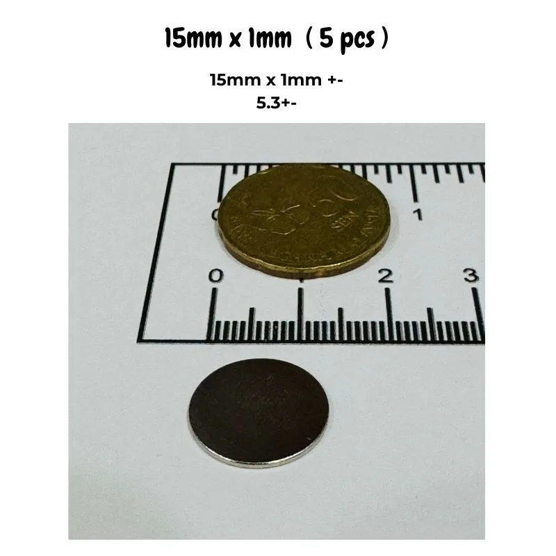 10/20pcs Assorted Disc Magnets 15x1mm & 10x2mm for Panel Mounting And Concealed Applications Magnetic Discs
