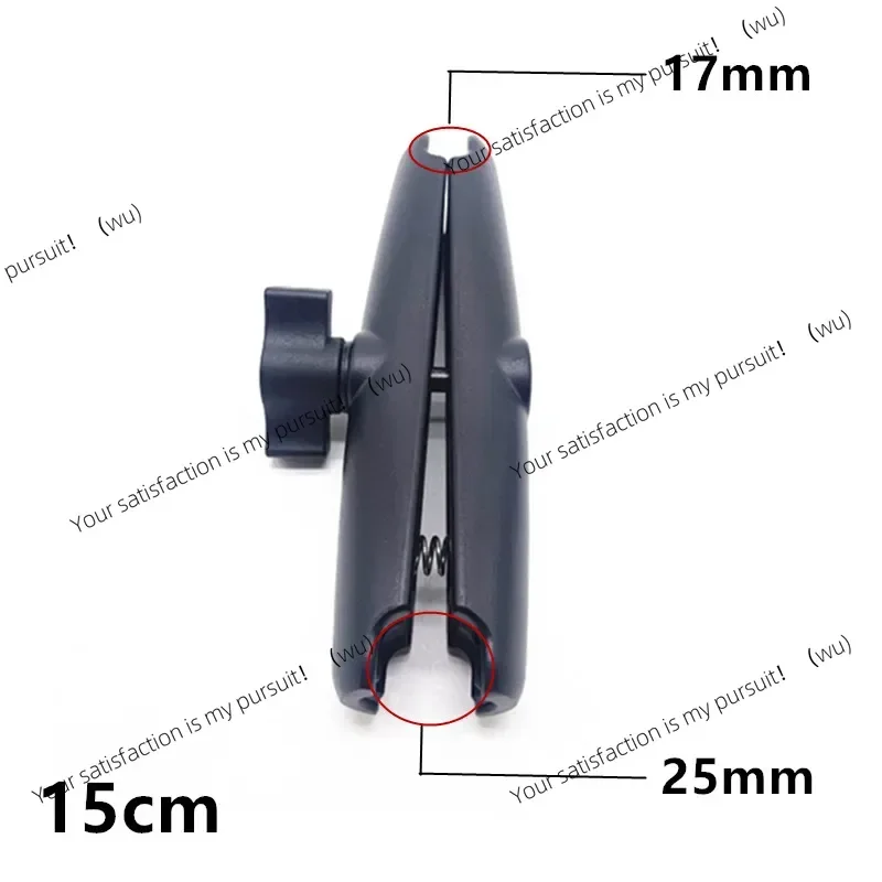 for 17mm- 25mm Ball Head Clip Mount Adapter Extension Swivel Arm RAM Mount Bicycle Motorcycle Aluminum alloy Double Socket Arm
