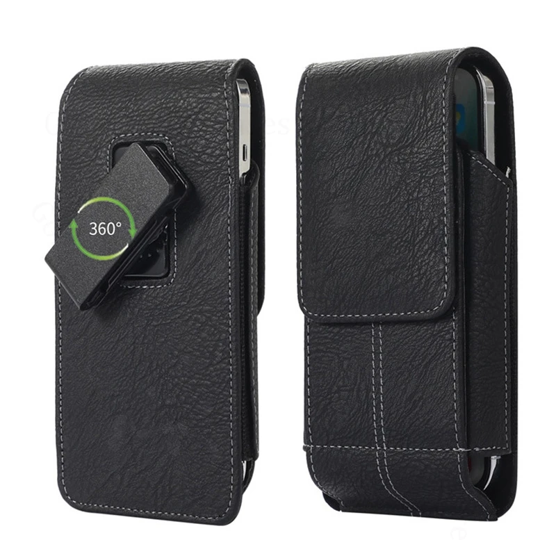 

Magnetic Flip Leather Phone Case For Samsung S25 Ultra S24 S23 360° Clip Waist Pouch Wallet Bag For Galaxy S24FE S23 S25 S20 S21