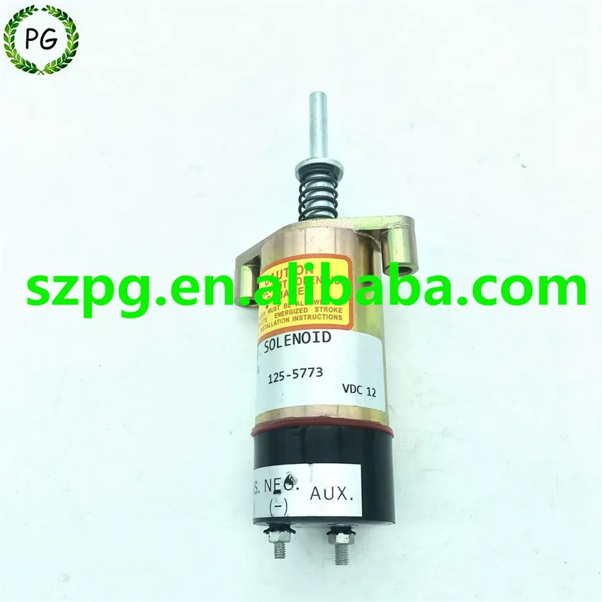 125-5773 Fuel Shutdown Stop Solenoid 12V for Caterpillar Excavator 1255773