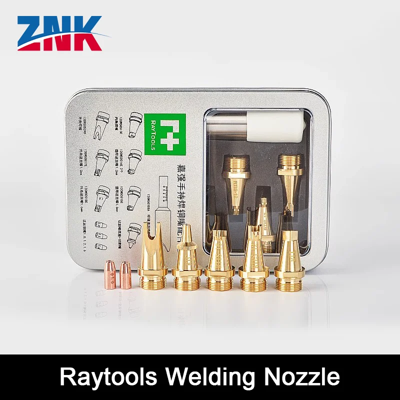 Original Raytools Handheld Welding Nozzle Kit 12 Pieces Wire Guide Nozzles Wire Feeding Nozzles Graduated Tubes