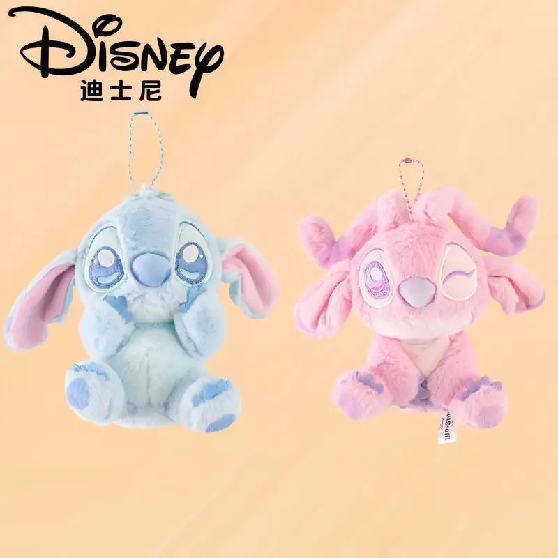 

Official Licensed Disney Lilo Stitch Angel Cream Series Plush Keychain Cute Soft Stuffed Bag Pendant Gift