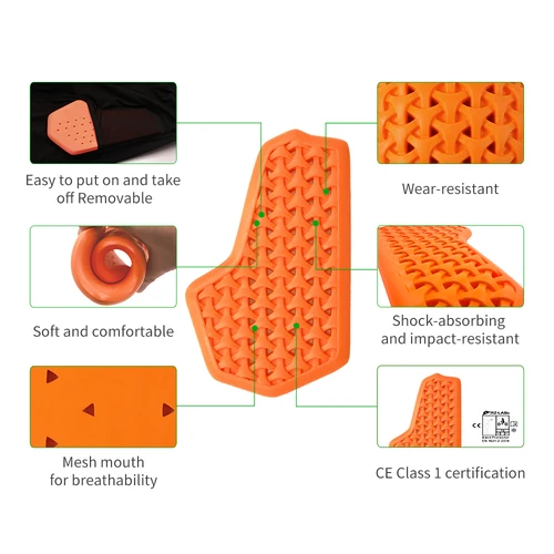 Imagen 2 del producto WOSAWE CE certificado Moto motocicleta espalda codo rodilla hombro pecho cadera Protector chaqueta insertar equipo armadura protección para Motocross