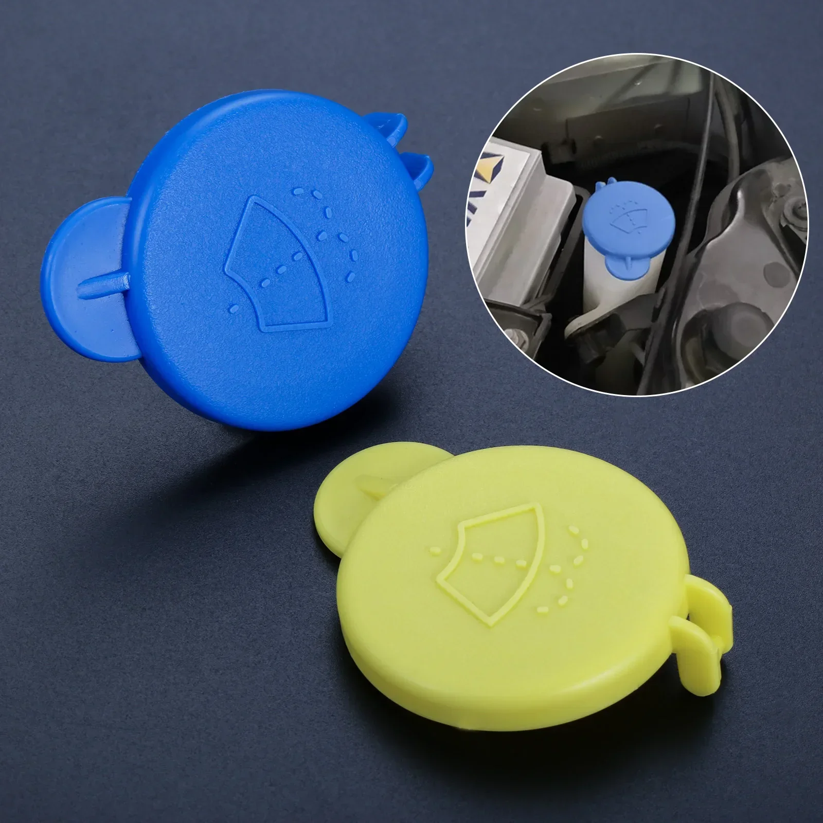 Plastic Auto Windshield Wiper Washer Fluid Reservoir Cover Water Tank Bottle Lid Cap 1488251 for Ford Fiesta MK5 MK6 2005-2008