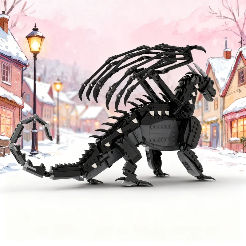 

1228pcs MOC NightWing Wings Of Fire System Model Building Blocks Toy Gift Creative Display Collectible Desk Premium Adult Kids