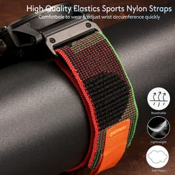 For Garmin Watch Band Nylon Quickfit 20 22 26mm Strap Compatible With Fenix 5 6 7/Tactix 7/Forerunner/EPIX/MARQ/Enduro