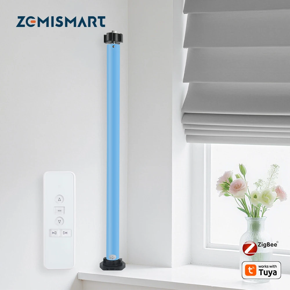 Zemismart Zigbee 충전식 롤러 셰이드 블라인드 모터 37mm 38mm 튜브용 투야 Zigbee 알렉사 구글 홈 음성 제어 지원