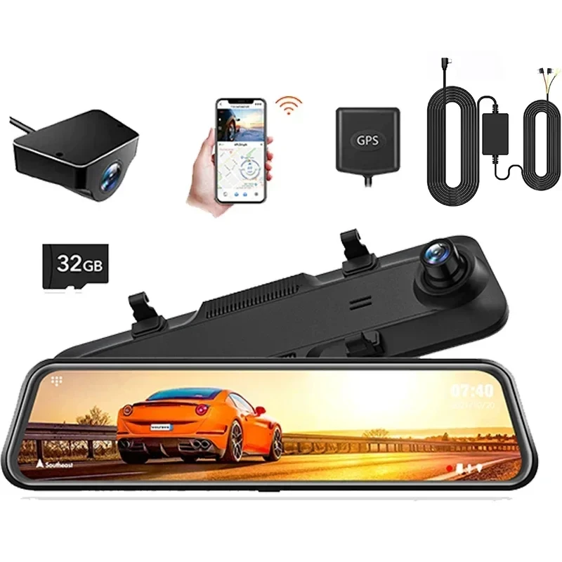 WOLFBOX G840H WIFI 2.5K +1080P GPS Auto-DVR GPS 2-Wege-Dashcam Autokamera Dashcam Stream Rückspiegel Fahrtenschreiber 4