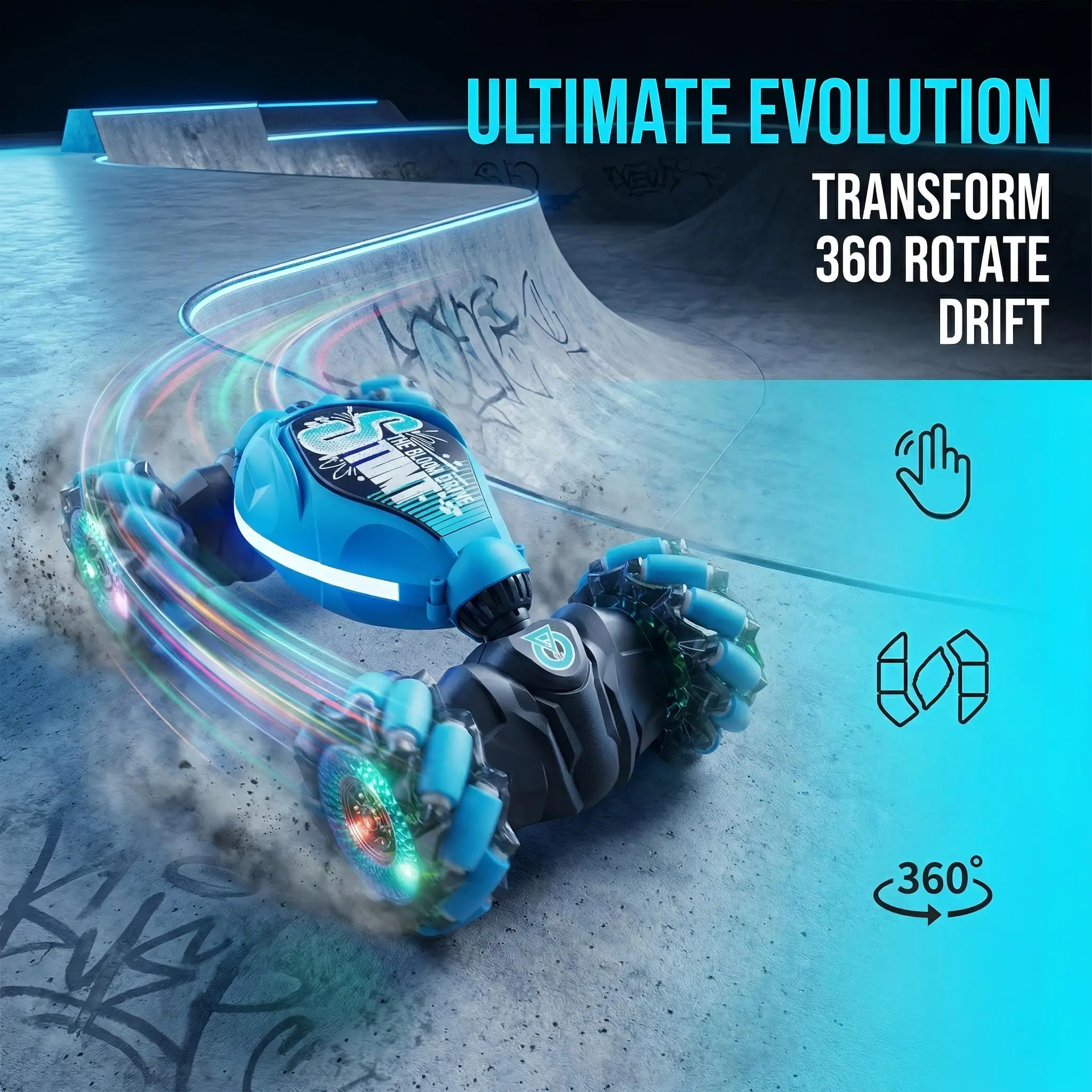 JJRC, un cadeau populaire, idéal à offrir comme cadeau, nouvelle voiture télécommandée à détection de geste, transformable, avec cascades et torsions.