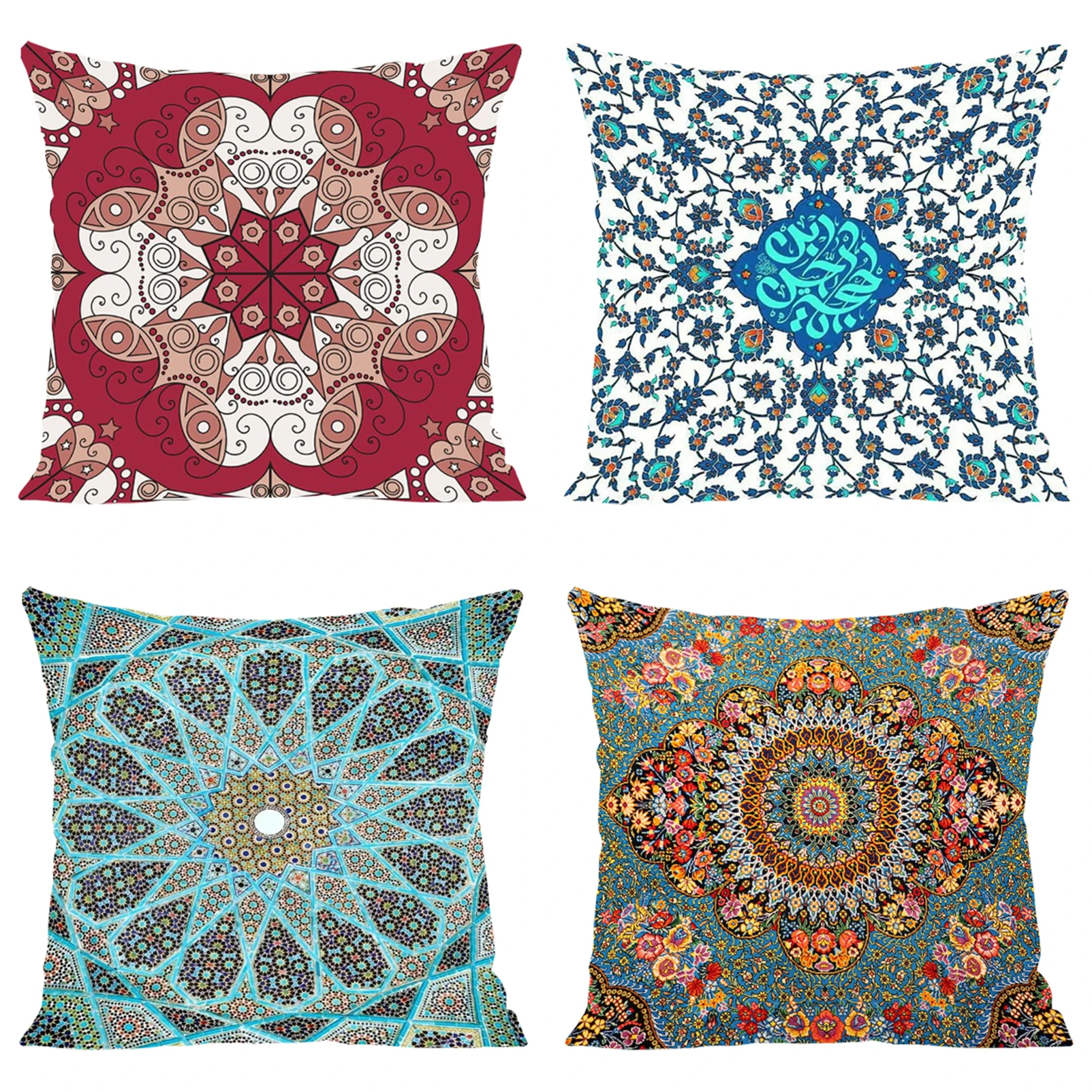 

Persian Rug Pattern Pillowcase Living Room Sofa Cushion Cover Fashion Decorative Home Decor 45X45cm Two Sides Short Plush