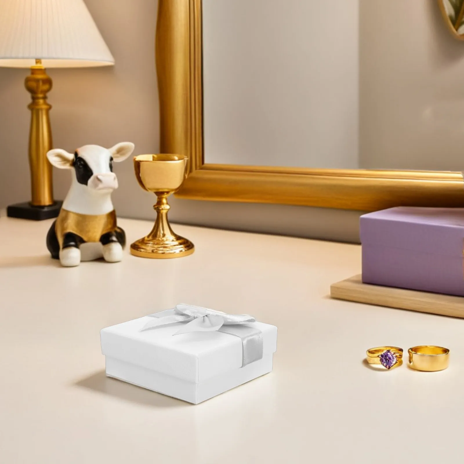 

10Pcs Pearl Paper Jewelry Gift Box Small Cardboard Lid Boxes Luxury Jewelry Present Case for Earrings Pendant Gift Packaging