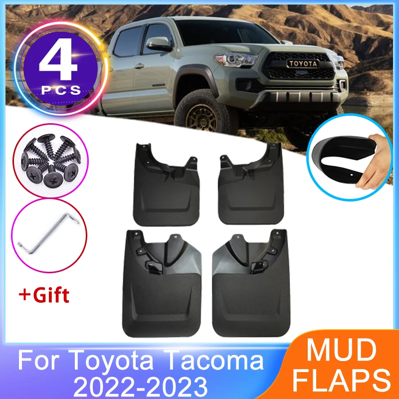 4x For Toyota Tacoma MK3 2022 2023 Mudguards Splash Guards Mud Flap Fender MudFlaps New Upgrade Wheel Protector Car Accessories