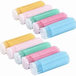 500/1000 Pcs Crystal Microbrushes Applicators Disposable Microswabs for Eyelash Extensions Micro Wands Spoolie 5 Color