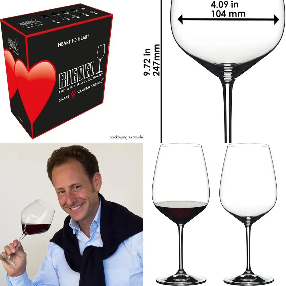 

Pair of Cabernet Sauvignon Wine Glasses, Heart To Heart Design