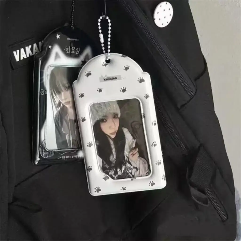 1-2pcs INS 3-inch Photo Storage Photocard Case Cat Claw Student ID Photocard Holder Card Case Kpop Photo Card Idol Card Holder image 3
