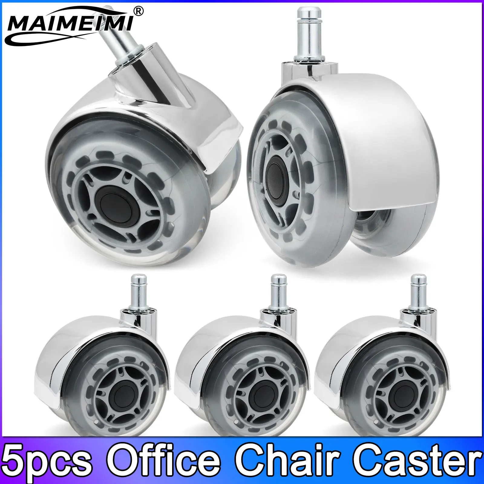 

Universal Mute Wheel 5pcs Office Chair Caster Swivel Safe Rollers Furniture Hardware Chair Wheels for Desk Office 11mm