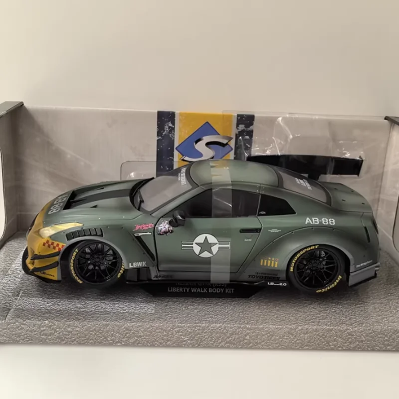 

Solido масштаб 1/18 GT-R R35 LB модель автомобиля из сплава, коллекция дисплеев, игрушки, подарки, сувениры