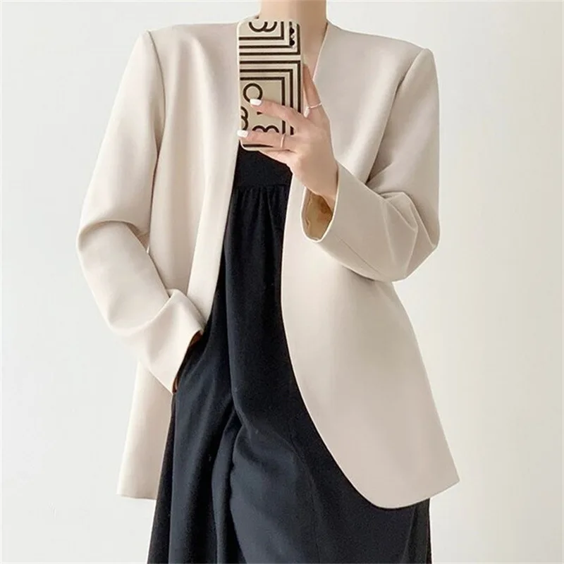 

Осенний модный повседневный женский пиджак в корейском стиле, стильный, из полиэстера, стандартной толщины, для осенне-весеннего сезона