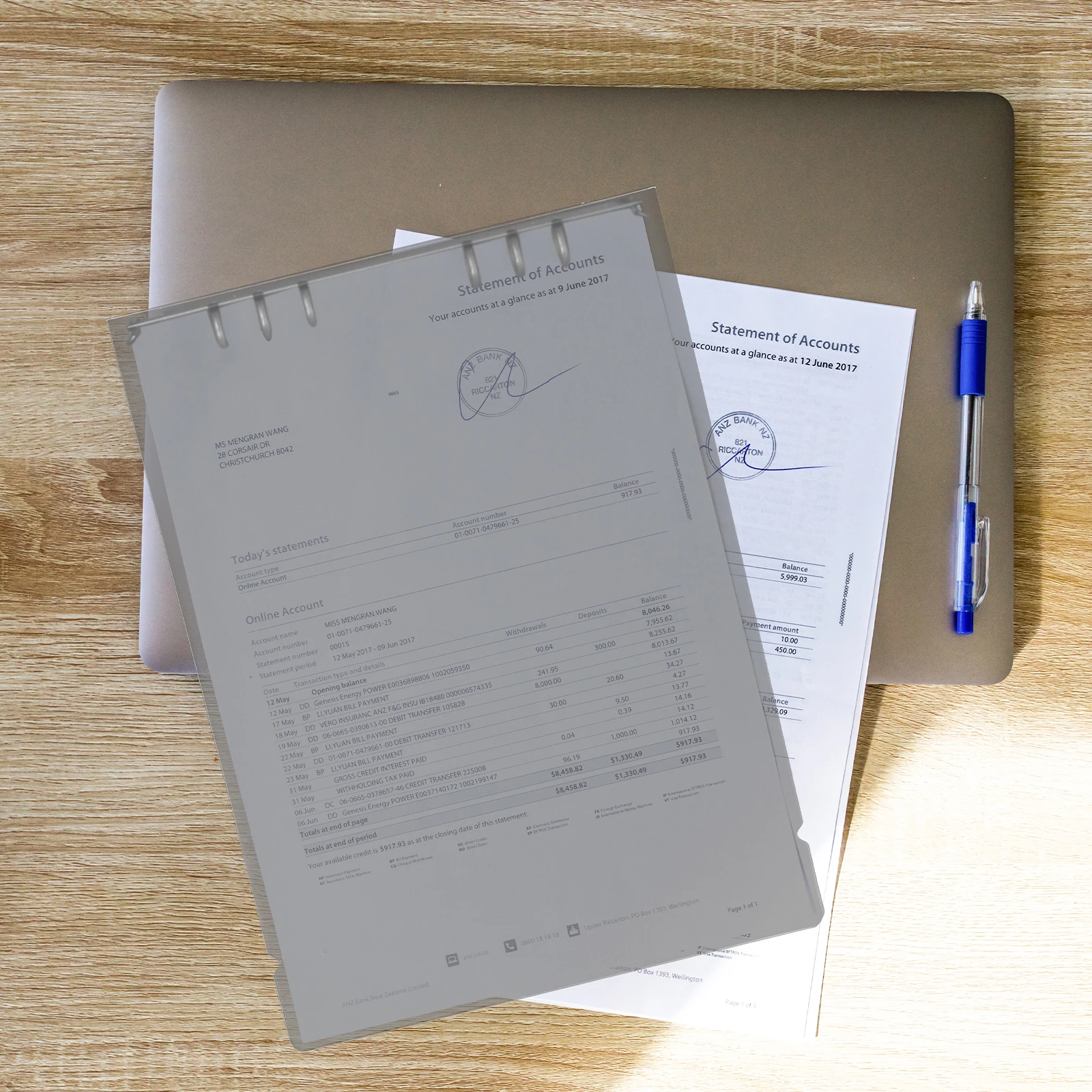 

Transparent Document Binder A4 6 Hole White Cover Office Notebook Shell File ganizer Plastic Folder