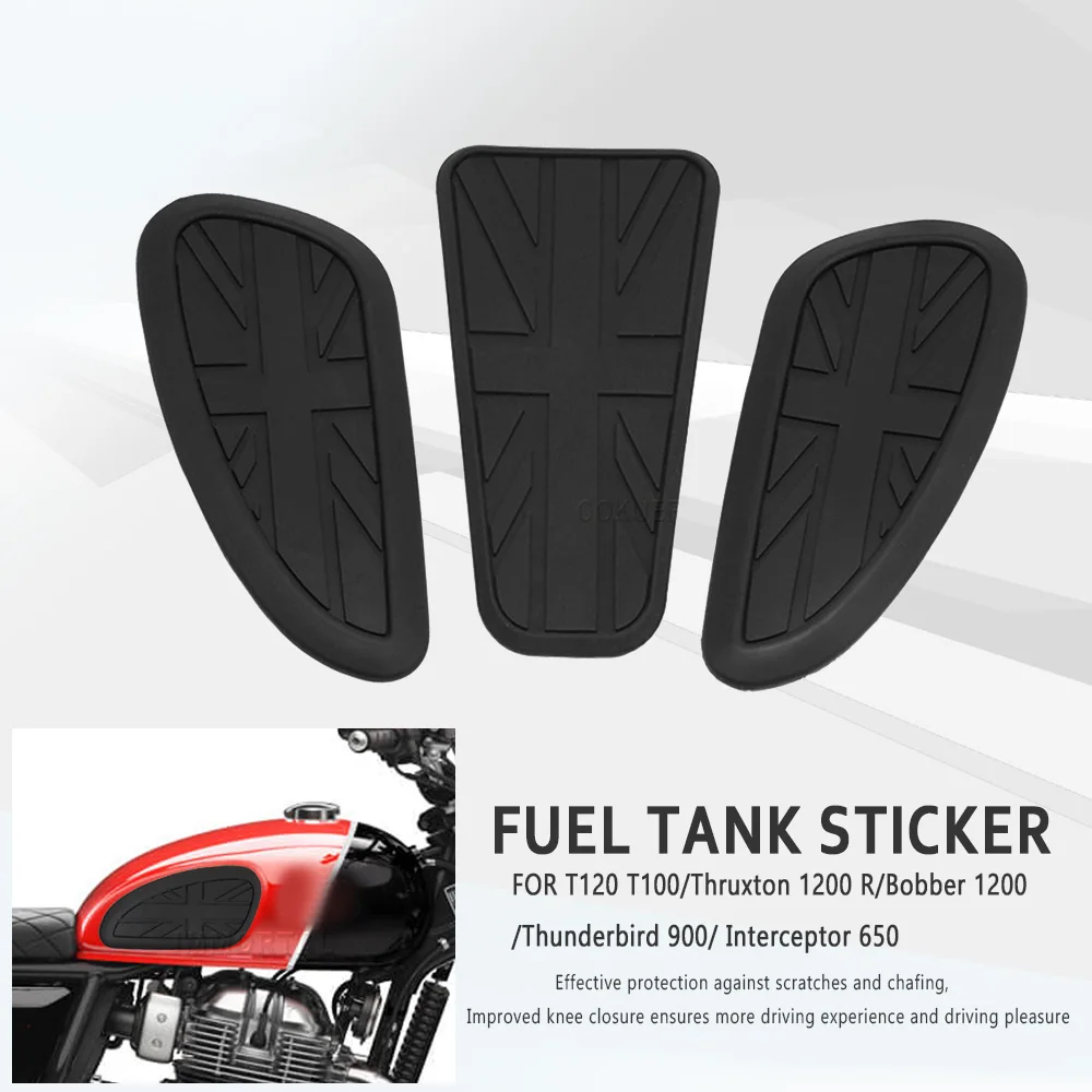

For T120 T100/Thruxton 1200 R/Bobber 1200/Thunderbird 900/ Interceptor 650 Motorcycle Accessories Fuel tank sticker Protector