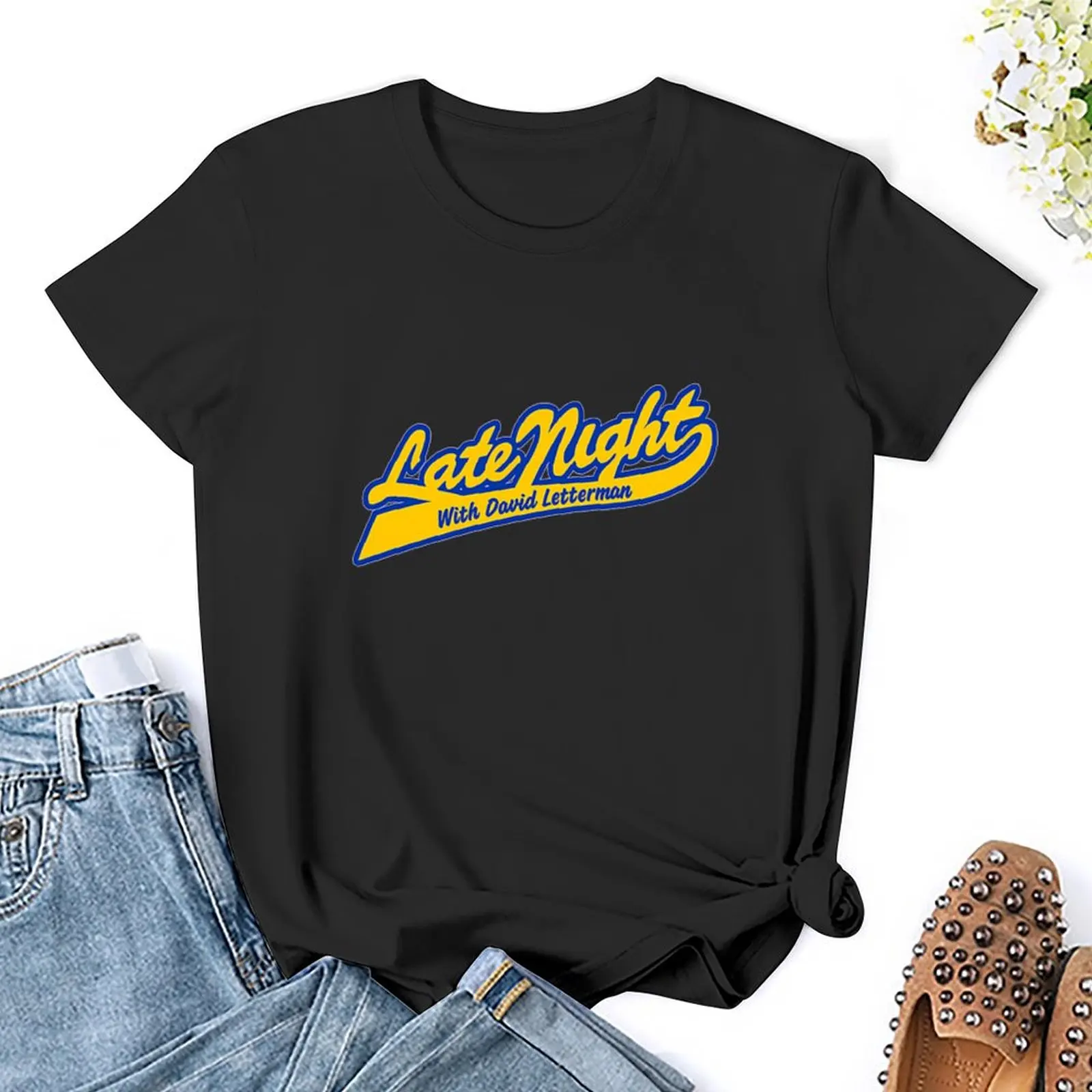 Late Night With David Letterman Shirt T-Shirt summer tops plus sizes summer top quick drying spring clothes Women 2024