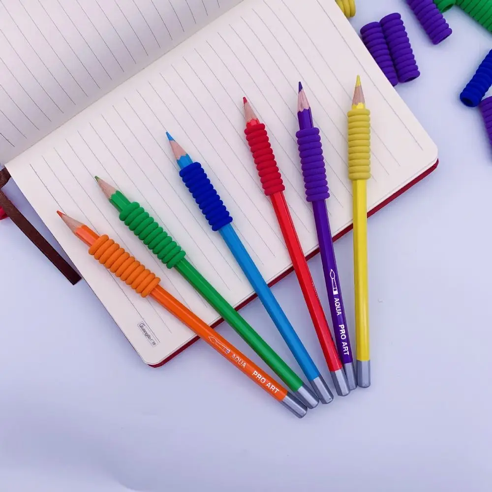 10 قطع من قابض القلم الإسفنجي المريح الملمس الناعم للكتابة المساعدة في قبضة القلم للكتابة #3