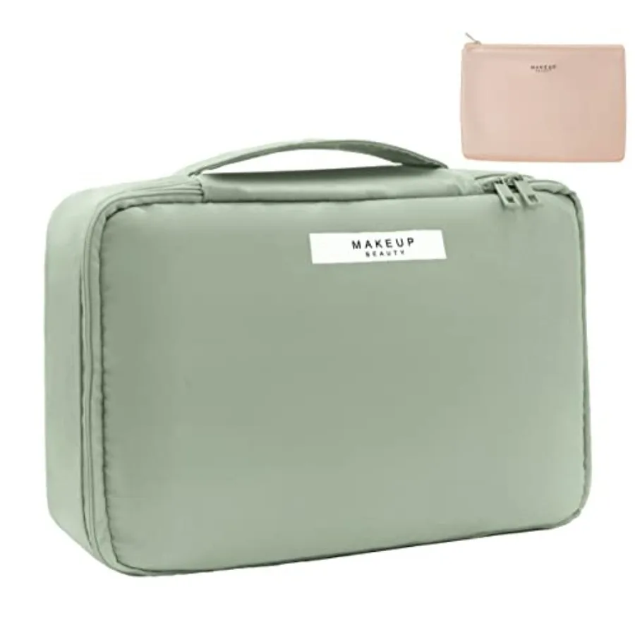 Travel Makeup Bag Cosmetic Bag Toiletry Bag for Women and Men, Lightweight Makeup Bag, Large Capacity, Inner Waterproof Lining,