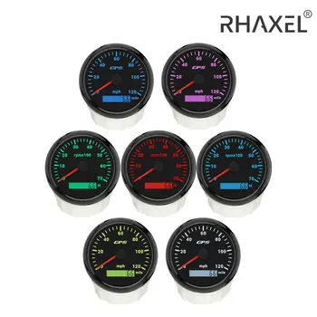 Sada budíků RHAXEL 85mm (3 3/8'') rychloměr GPS počítadlo kilometrů 0-80 mph otáčkoměr 0-6000 ot./min pro traktory, dodávky, čtyřkolky, plavidla 12V 24V 10 nejlepší prodej rychloměr traktoru - №5